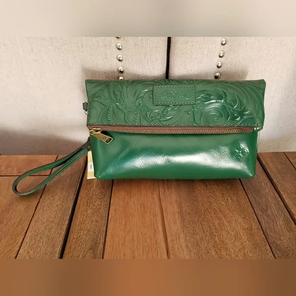 Patricia Nash Valerie Green Leather Clutch - Picture 11 of 15